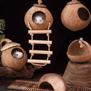 Natural Coconut Small Pet Cage And Wooden Hamster House