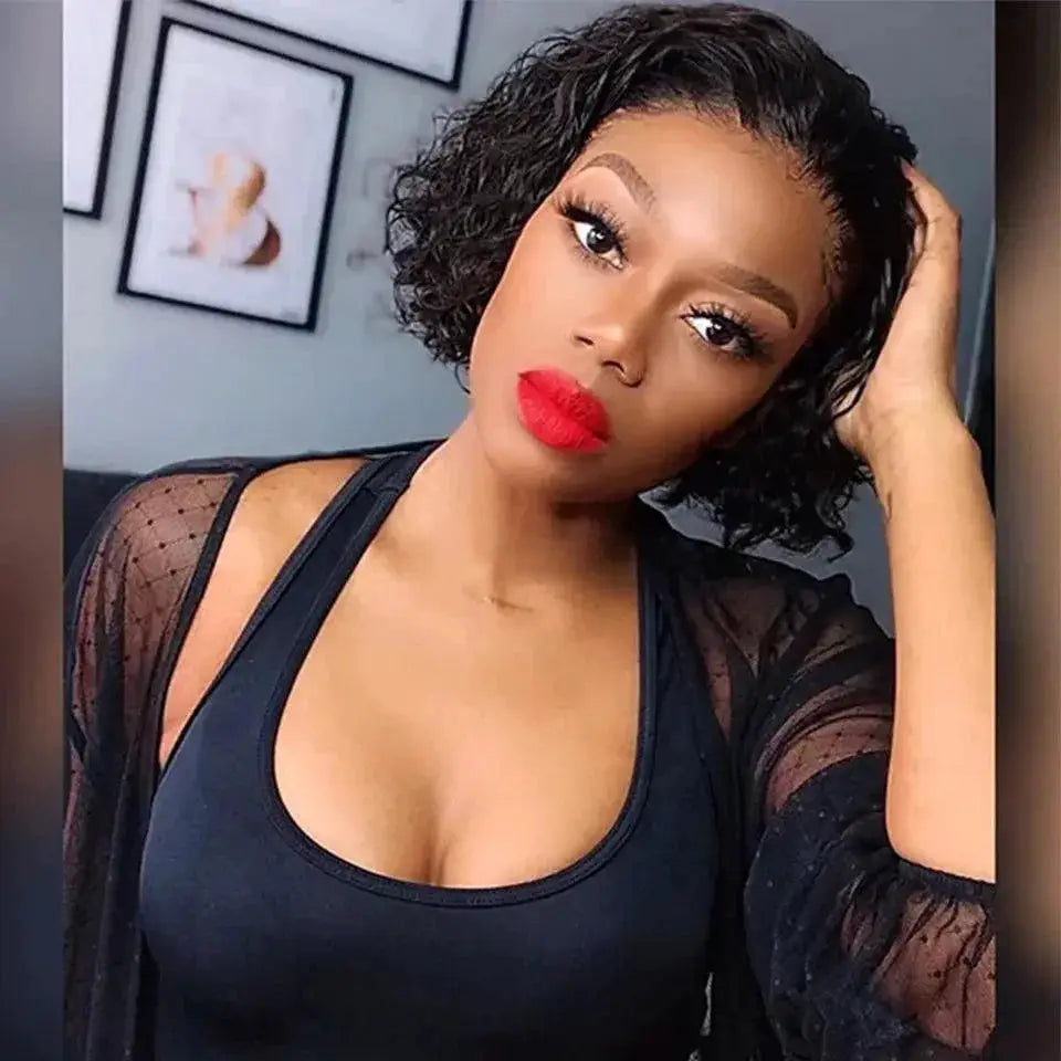 Highlight Pixie Cut Lace Front Wig Glueless Affordable