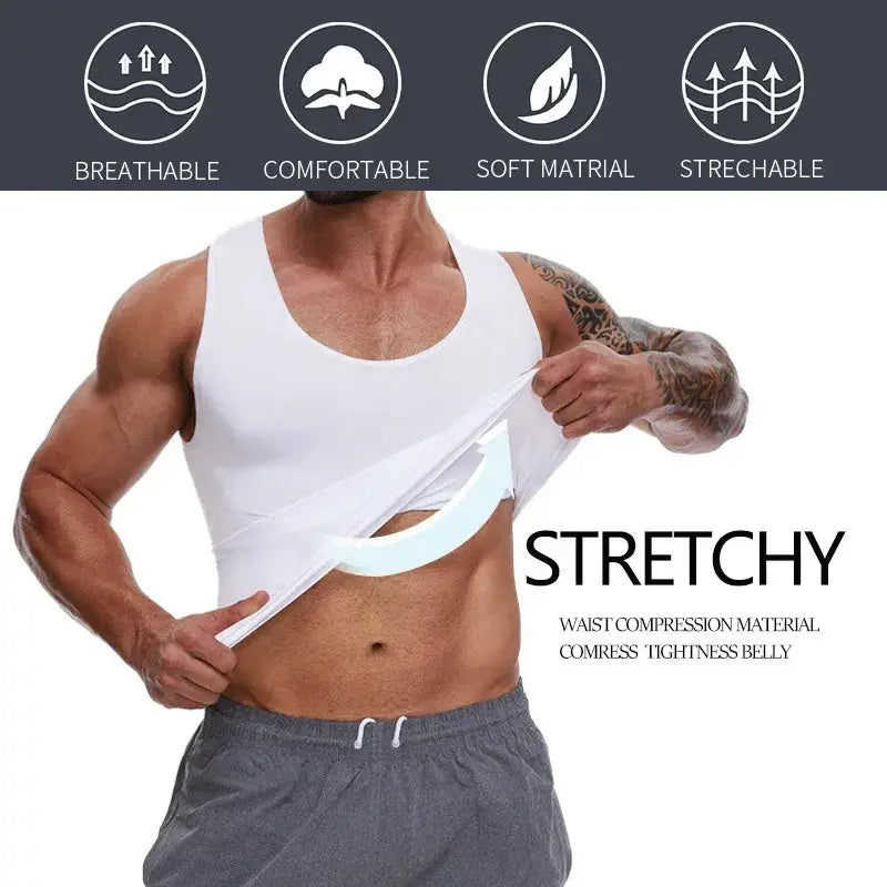 Men's Tummy Control Compression Shirt Slimming Vest
