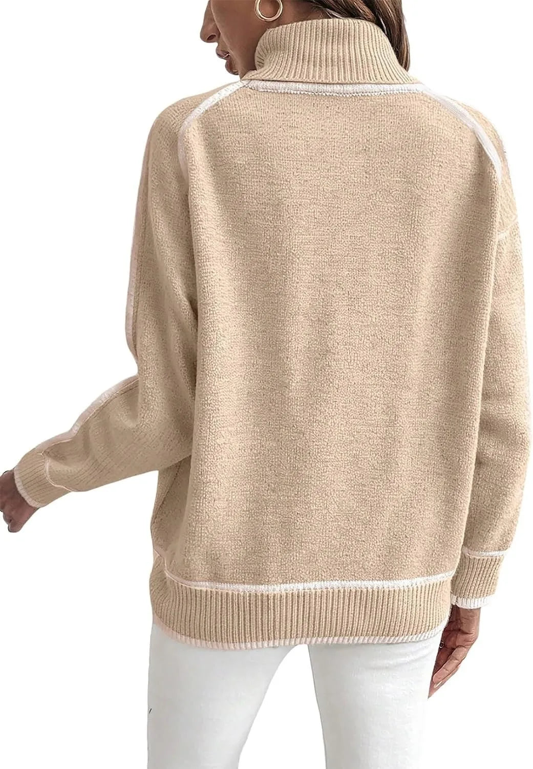 High Neck Elegant Pullover Sweater