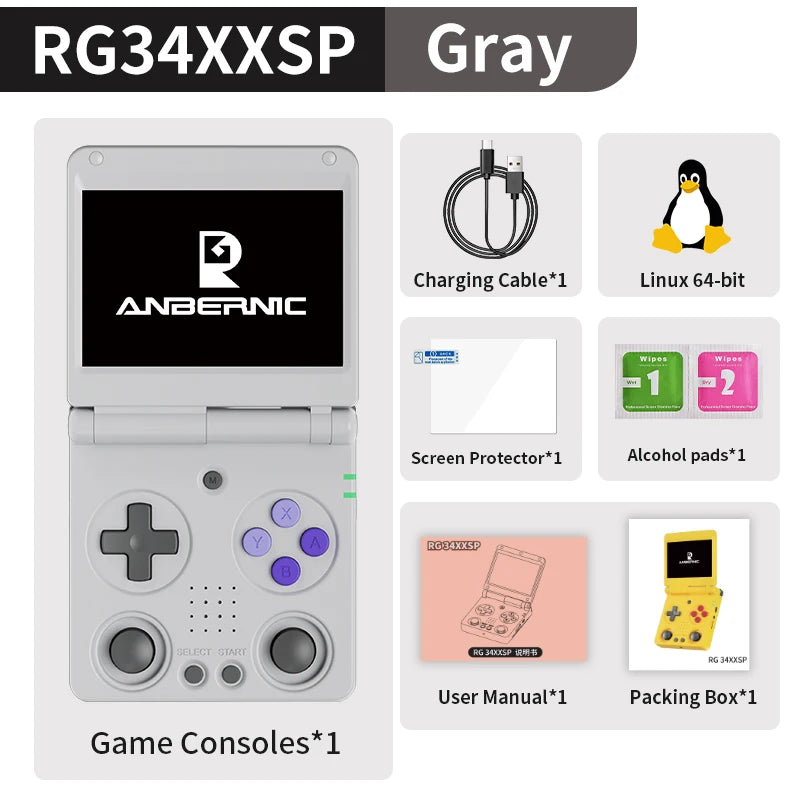 Anbernic Flip Handheld Console Ips