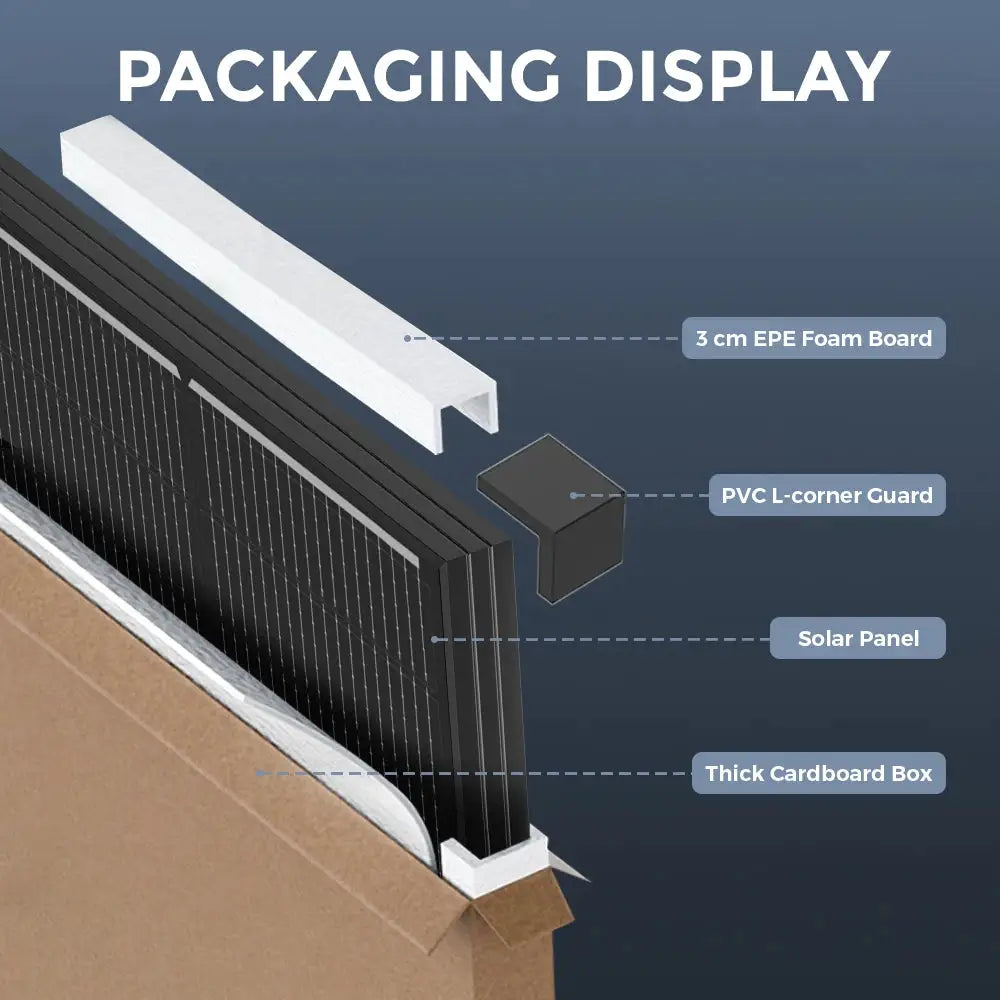 RVPOZWER 400W 18BB Solar Panels N-Type Monocrystalline Solar Cell Household Outdoor Camping 23.2% High-Efficiency PV Power