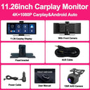 10.26 Inch Wireless CarPlay And Android Auto Mirror Link Player Universal Pro