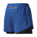 Men Quick Dry Double Layer Running Shorts Black
