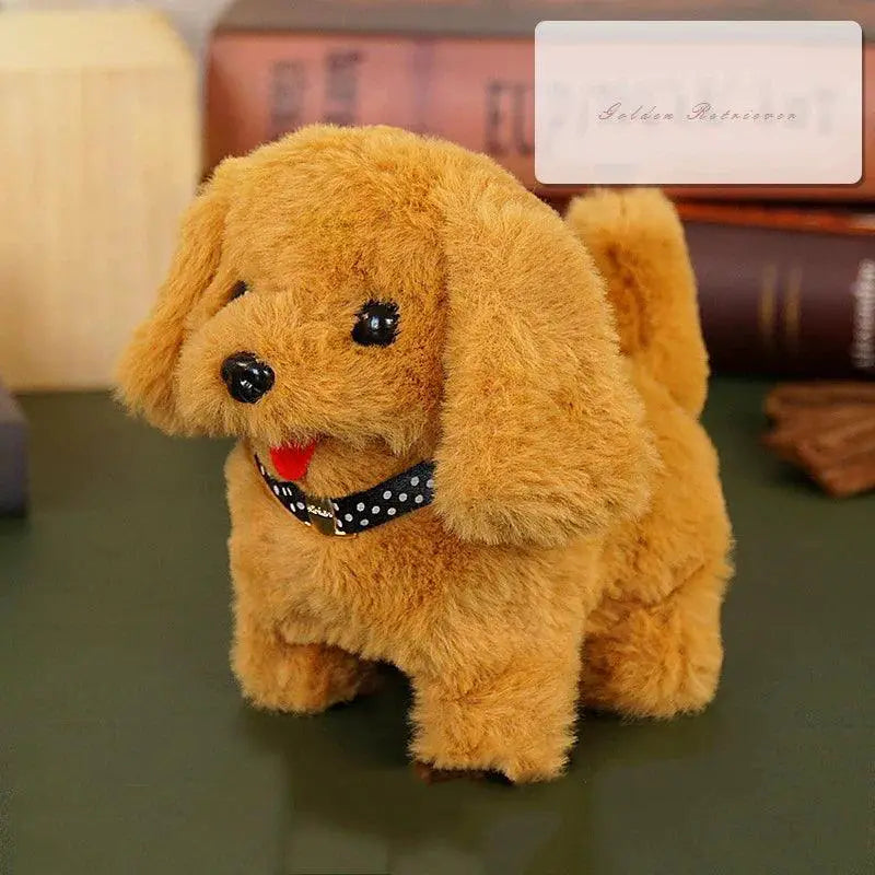Realistic Walking Plush Puppy Toy for Kids and Dog Lovers