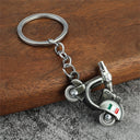 Motorcycle Keychain with Rotating Wheels for Gifts