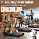 Compact Foldable Home Walking Treadmill With Heart Rate Monitor
