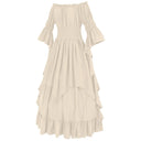 Off Shoulder Renaissance Ruffle Dress