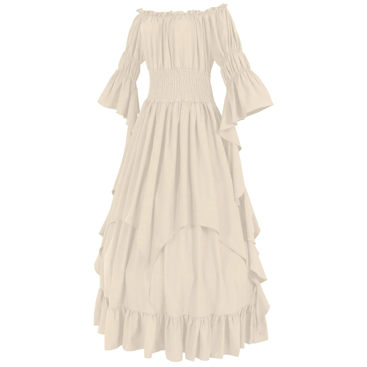 Off Shoulder Renaissance Ruffle Dress