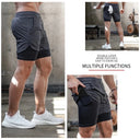 Camo 2-in-1 Quick-Dry Running Shorts for Gym Fitness