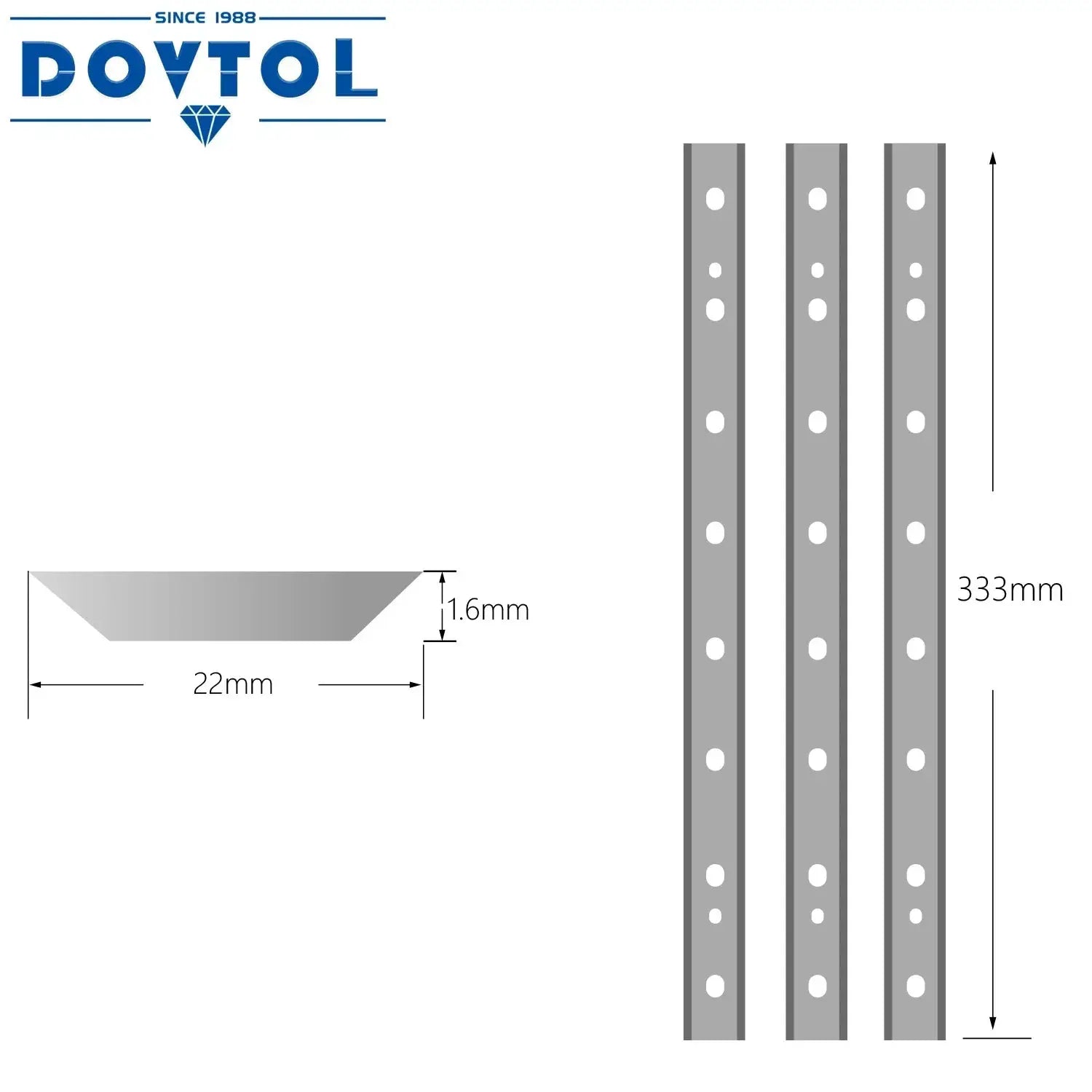 DW735 High Speed Steel Planer Blades Set Of 3 Tools