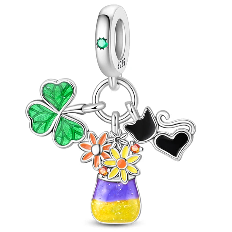 Sterling Silver Charm Beads Glowing