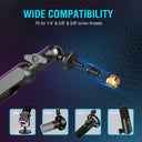 Adjustable Low-Profile Arm Microphone Stand with Cable Management Desk Mount