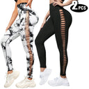 Women Yoga Leggings 2 Pack High Waisted Butt Lift