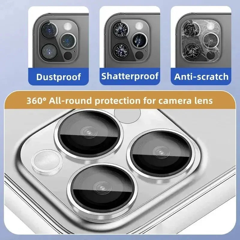 Lens Metal Ring Protector Glass For IPhone 14 Pro Max Case