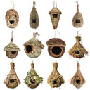 Natural Grass Hanging Bird Cage for Garden Decor Charm