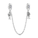 Halloween Skull Charm Bead Sterling