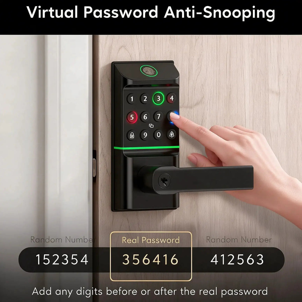 Smart Door Lock Fingerprint Keyless Entry — product view 5