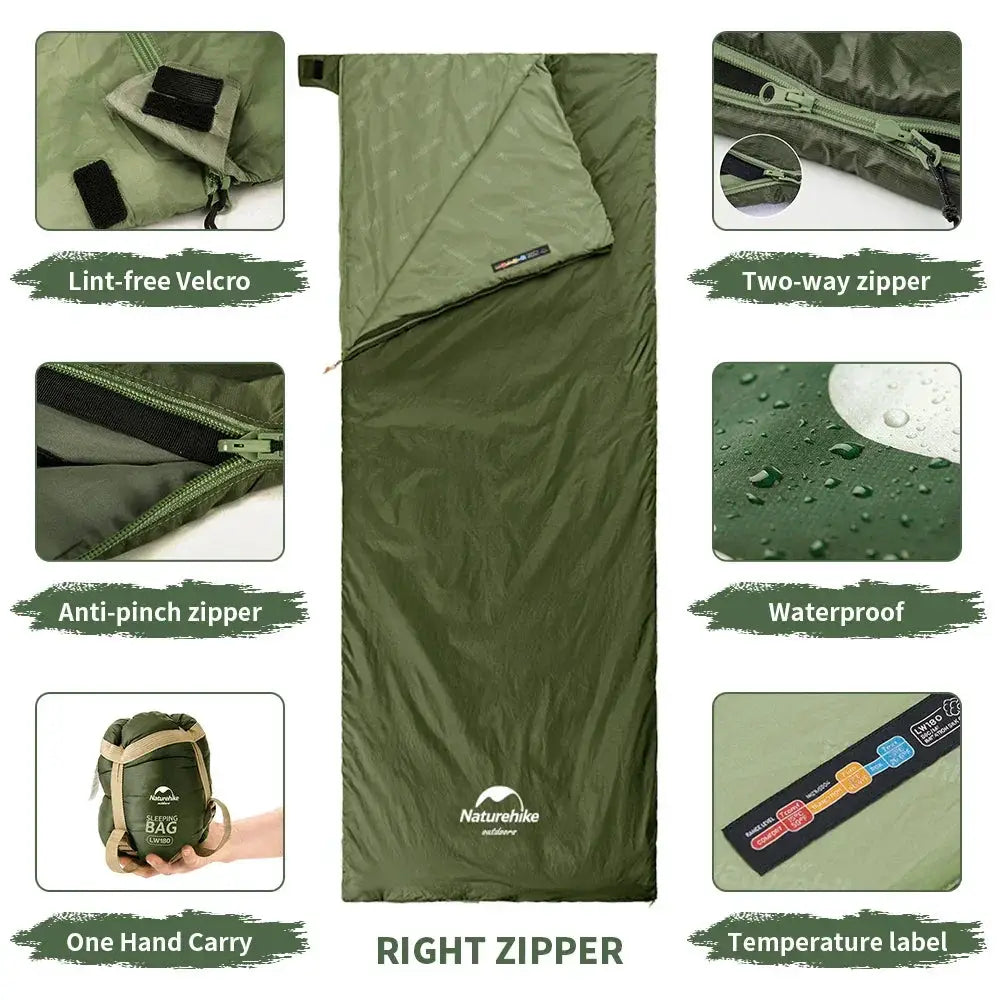 LW180 Ultralight Cotton Sleeping Bag for Camping Adventures