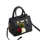 Vintage PU Leather Ladies Handbag With Plush Tassel Crossbody Bag