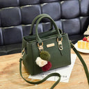 Vintage PU Leather Ladies Handbag With Plush Tassel Crossbody Bag