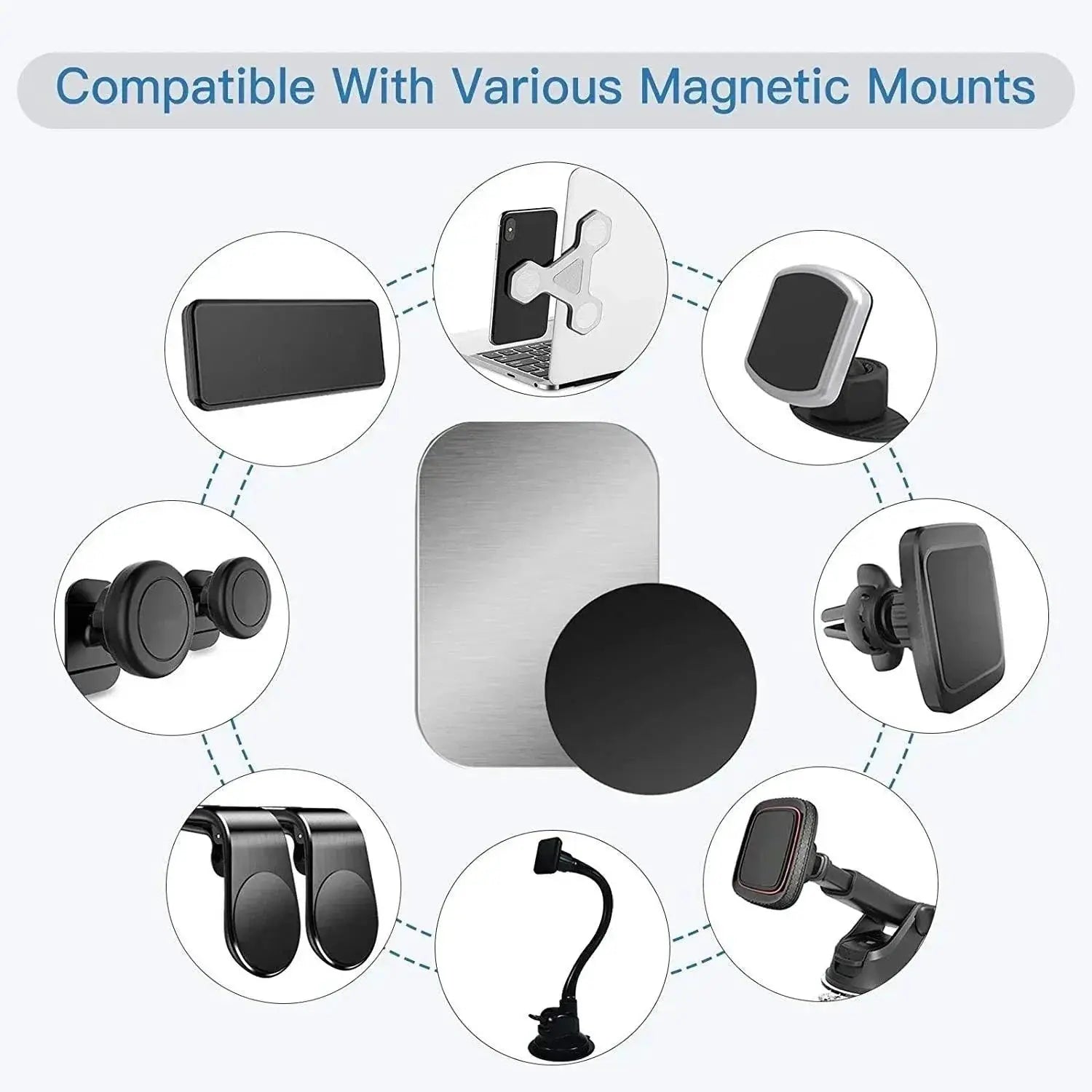 Thin Metal Plate Disk For Strong Magnetic Hold On Devices