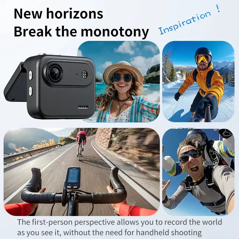 OnePlus Mini Sports Camera 4K Ultra Clear Recording VLOG Recorder Flip Screen Anti Shake 143 ° Wide-angle Lens Cycling Camera