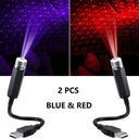 2pcs Mini LED Car Roof Star Night Light Projector Galaxy Light