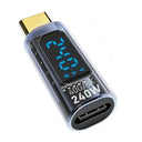 Transparent Digital Display USB 4 Full-Function Digital Charging Adapter 240W Digital Display Type-C Adapter