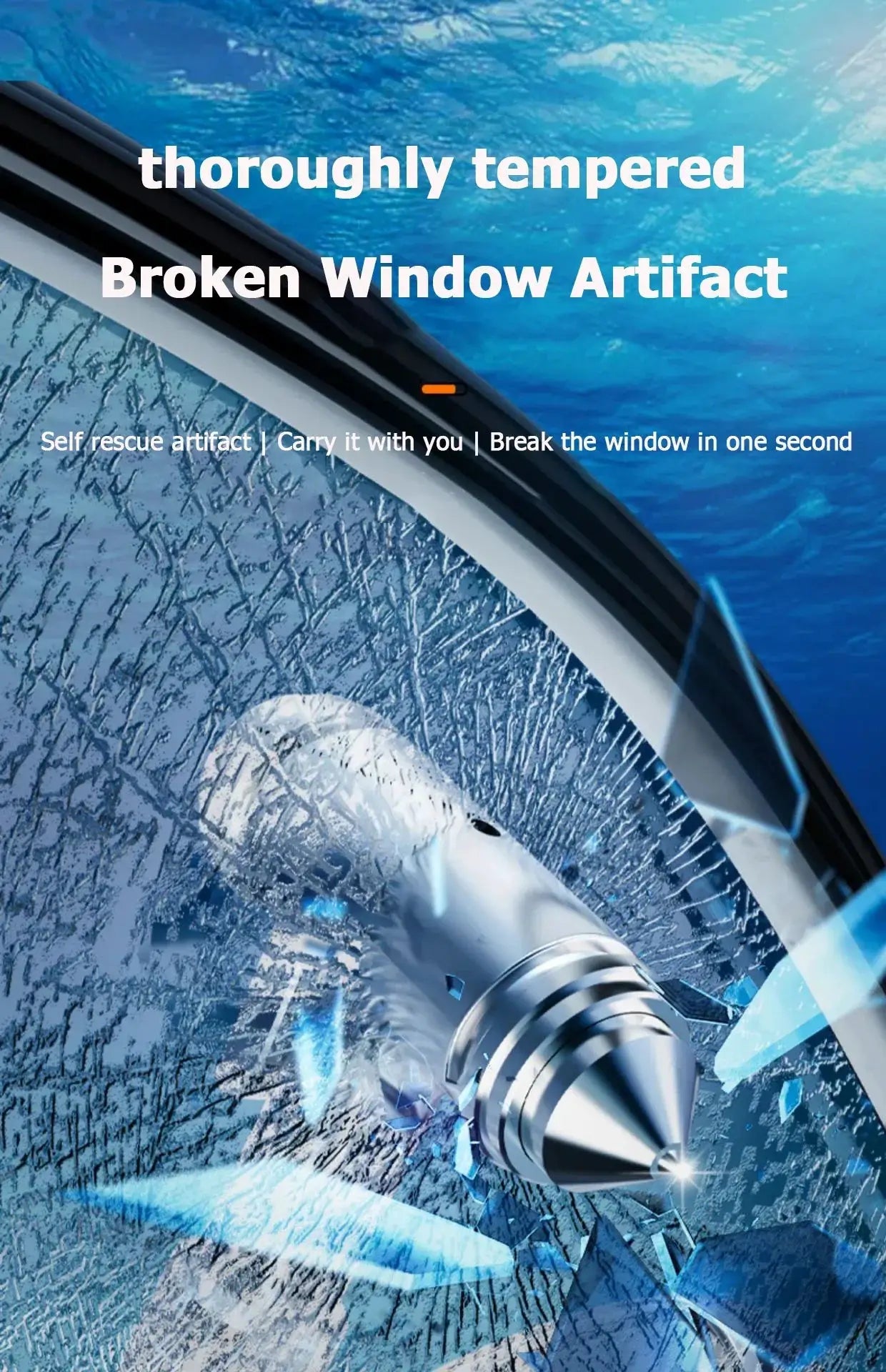Emergency Aluminum Alloy Safety Hammer With Window Breaker