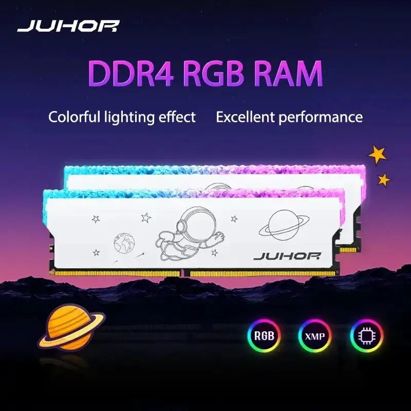 Juhor RGB DDR4 8GB 16GB 3200MHz Gaming Memory RAM Module