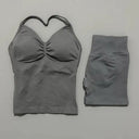 Women Seamless Yoga Set With Tummy Control Shorts