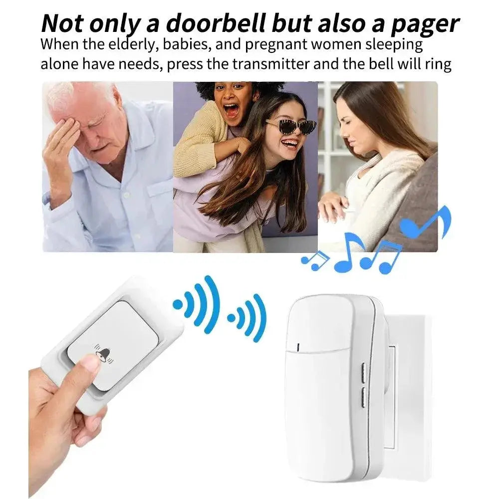 Outdoor Wireless Doorbell Kit Stylish Chime For Home Garden