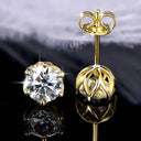 Gold Filled Moissanite Stud Earrings