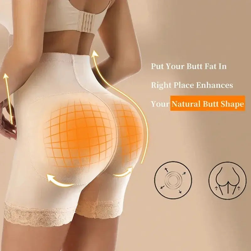 High Waist Padded Butt Lifter Shapewear For Women Pads