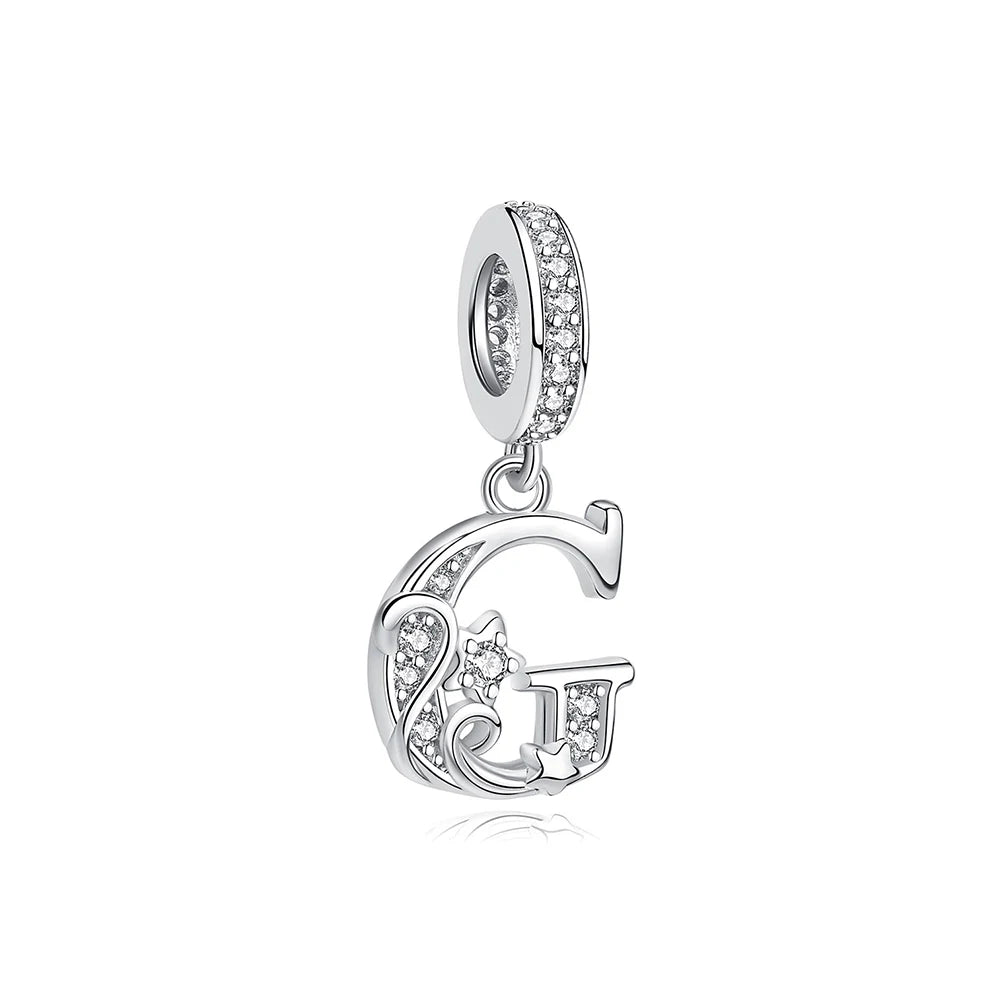 Sterling Silver Charm Star Letters