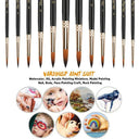 Nylon Paint Brush Set for Acrylic Art