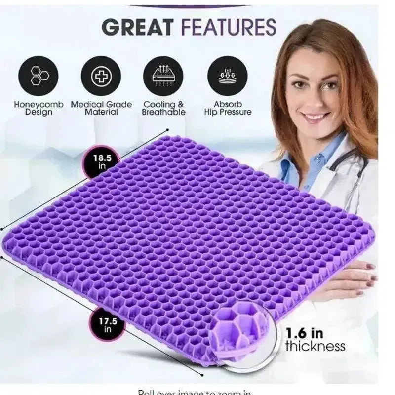 Breathable Honeycomb Memory Foam Seat Cushion For Office Use