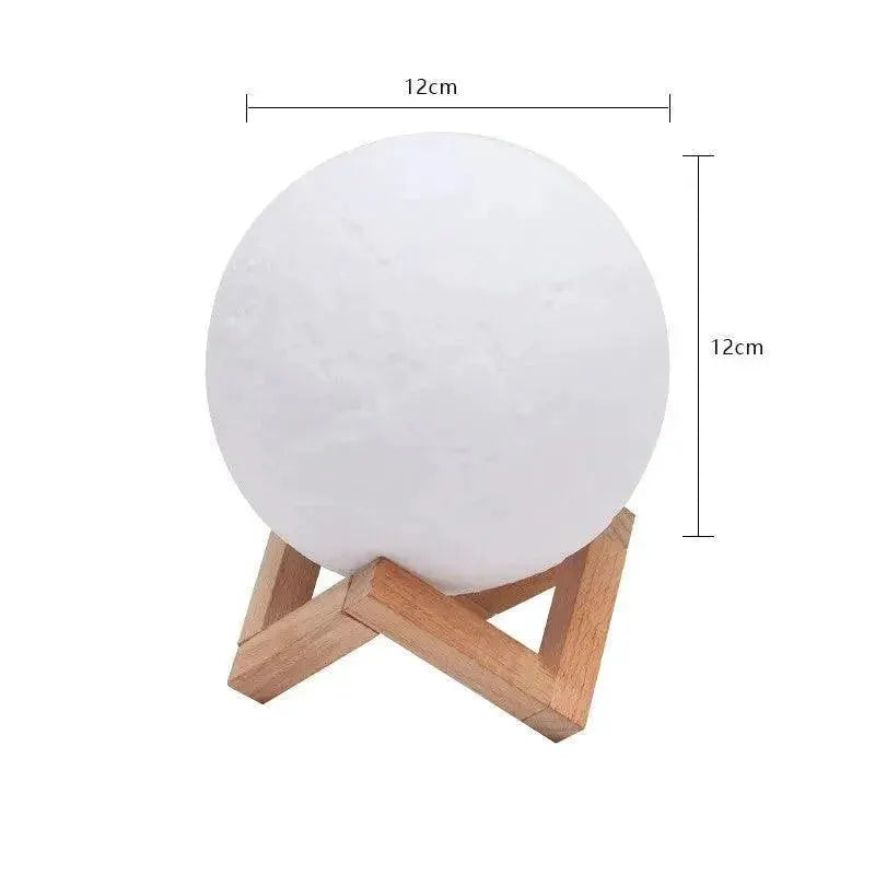 Moon Lamp Touch Control Rechargeable 3D Printed LED