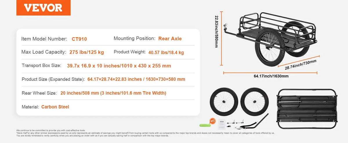 Lbs Bike Wagon Cart Foldable — product image 7
