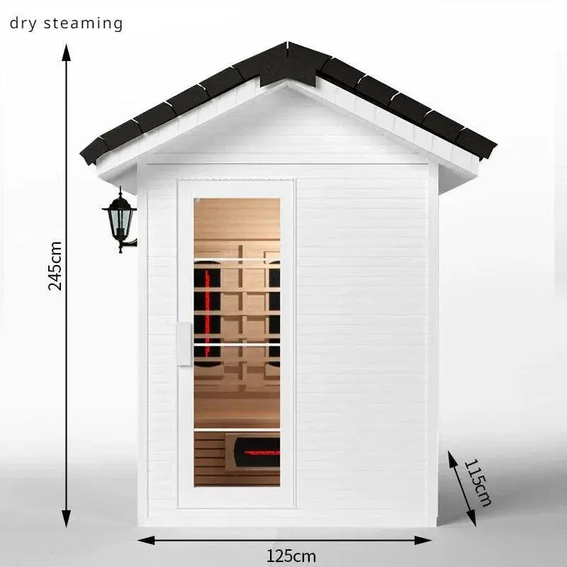 Luxury Home Steam Room and Outdoor Sauna Set Wellness Haven