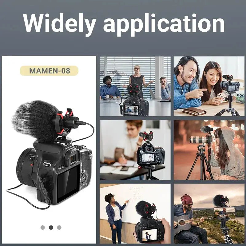 MAMEN Professional Shotgun Microphone for Vlog and Podcast