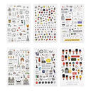 Cute Molang Rabbit Cartoon Sticker Set for Scrapbook Kit