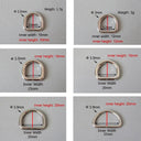 Metal D Rings for Bag Purse Belt Straps Pet Accessory