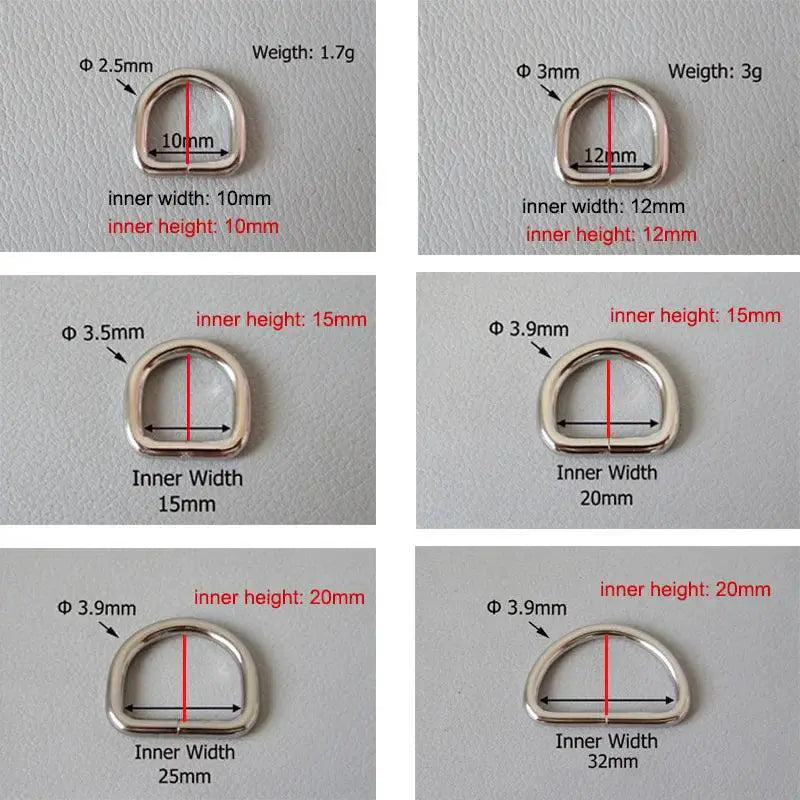 Premium Metal D Rings For Bags Purses Belts And Pet Gear