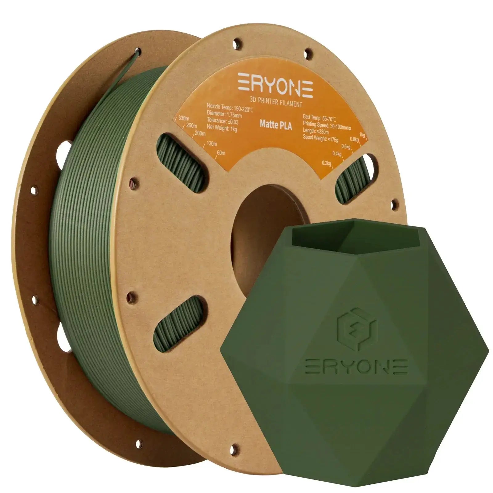 ERYONE Matte PLA Filament 1Kg Spool 1.75mm For FDM Printer
