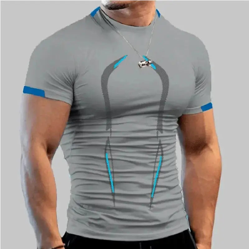 Mens Compression Shirt Fitness Gym Quick Dry Performance Tee