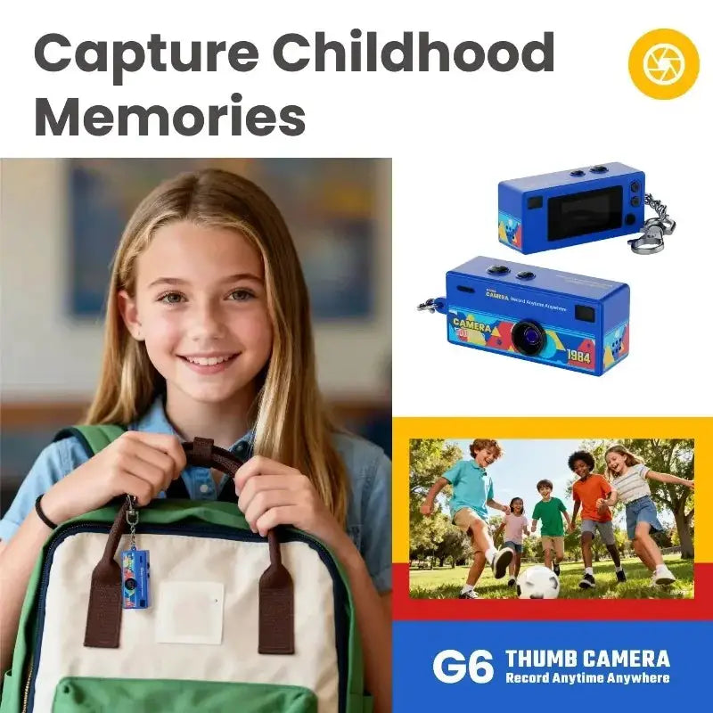 G6 Thumb Keychain Camera 0.96 Inch Retro Mini Action Cameras 720P Very Small Camcorder Audio Video Recorder Support Memory Card
