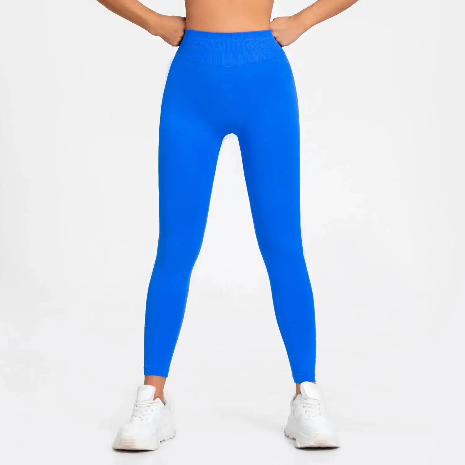 NCLAGEN Yoga Leggings Women Seamless Sports Pants Low Ribbed Band Gym Clothes Fitness Workout Wear Scrunch Bum Tights
