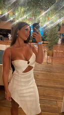 YuooMuoo Women Bodycon Knit Dress Sleeveless Knee Length Party Streetwear Summer